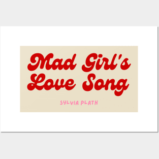 Mad girls love song- Aesthetic Sylvia Plath quote retro Posters and Art